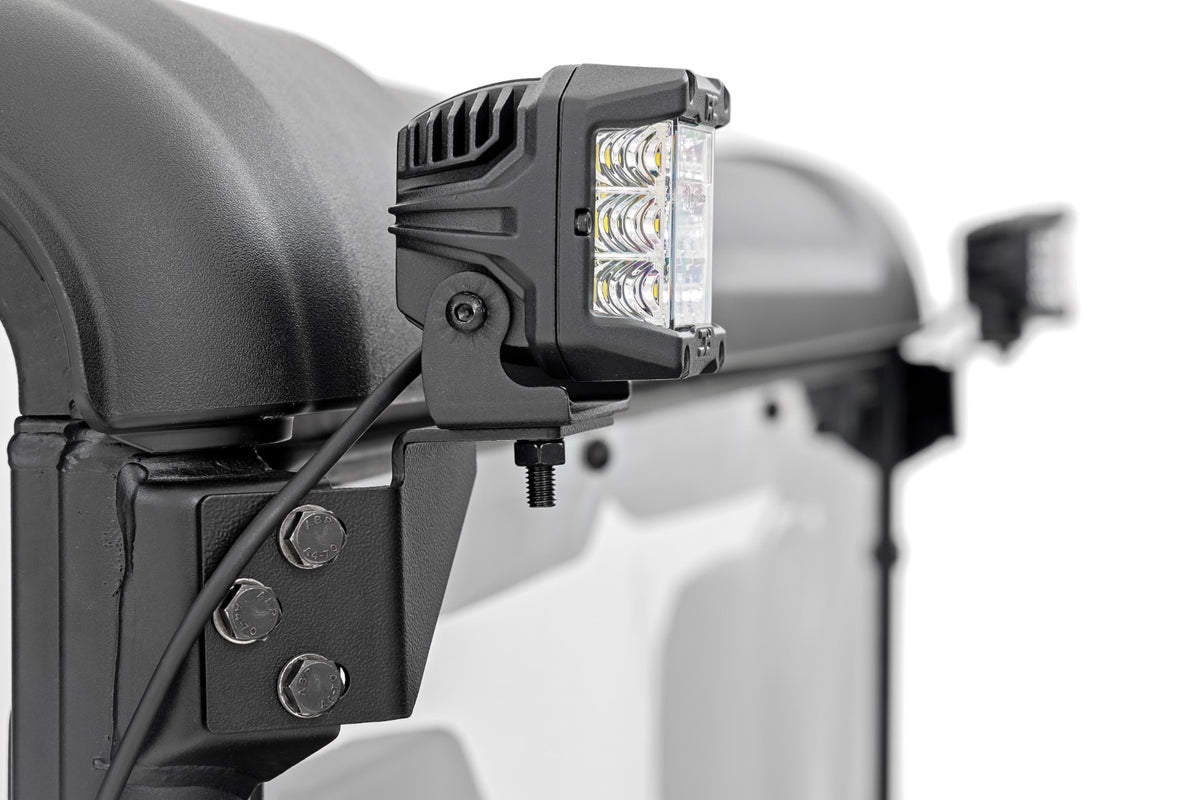 Rough Country - LED Light Kit - Rear Mount - 3" Chrome Pair - Wide Angle - CFMOTO UFORCE U10 1000 PRO - 96127 by Rough Countr