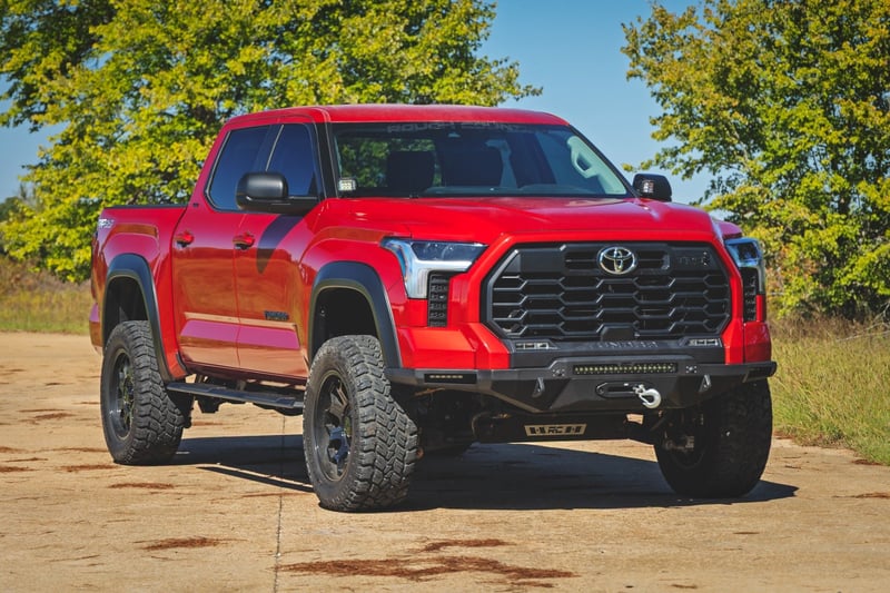 Rough Country - TR2 Running Boards - 95000 for 2022-2026 Toyota Tundra - front view