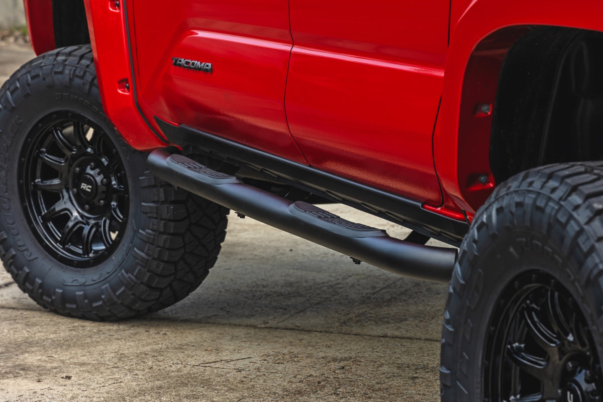 Rough Country - Nerf Steps - 3-Inch Tube - Double Cab - Toyota Tacoma 2WD/4WD (2024-2026) - 43001