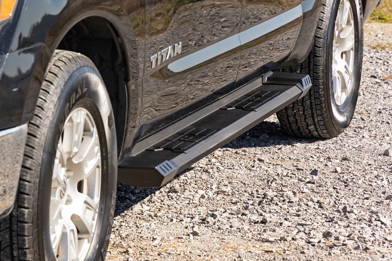 Rough Country - HD2 Aluminum Running Boards - Crew Cab - Nissan Titan 2WD/4WD (2004-2024) - SRB041785A