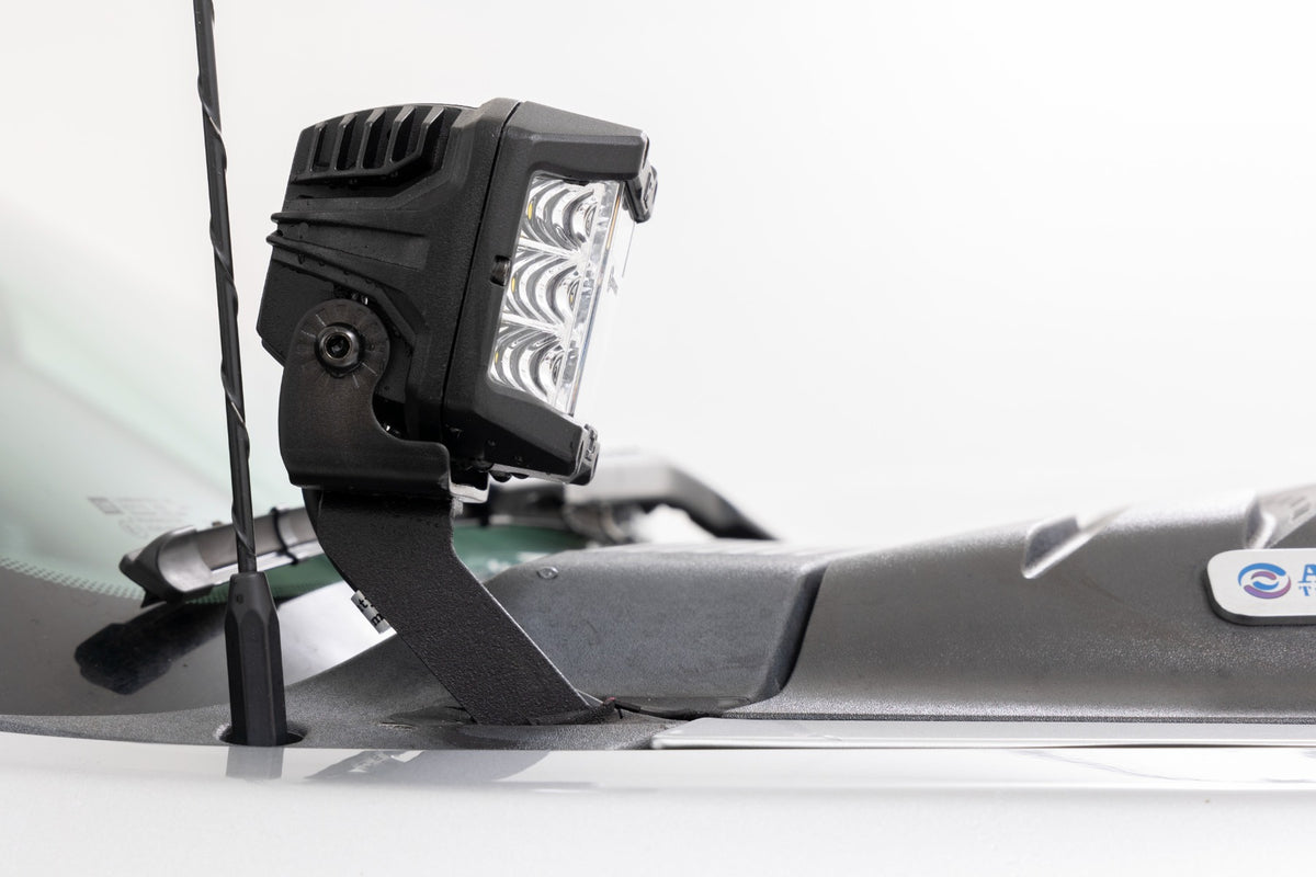 LED Light | Ditch Mount | 2&quot; Black Pair | Amber DRL | Chevy 1500 (2007-2013)