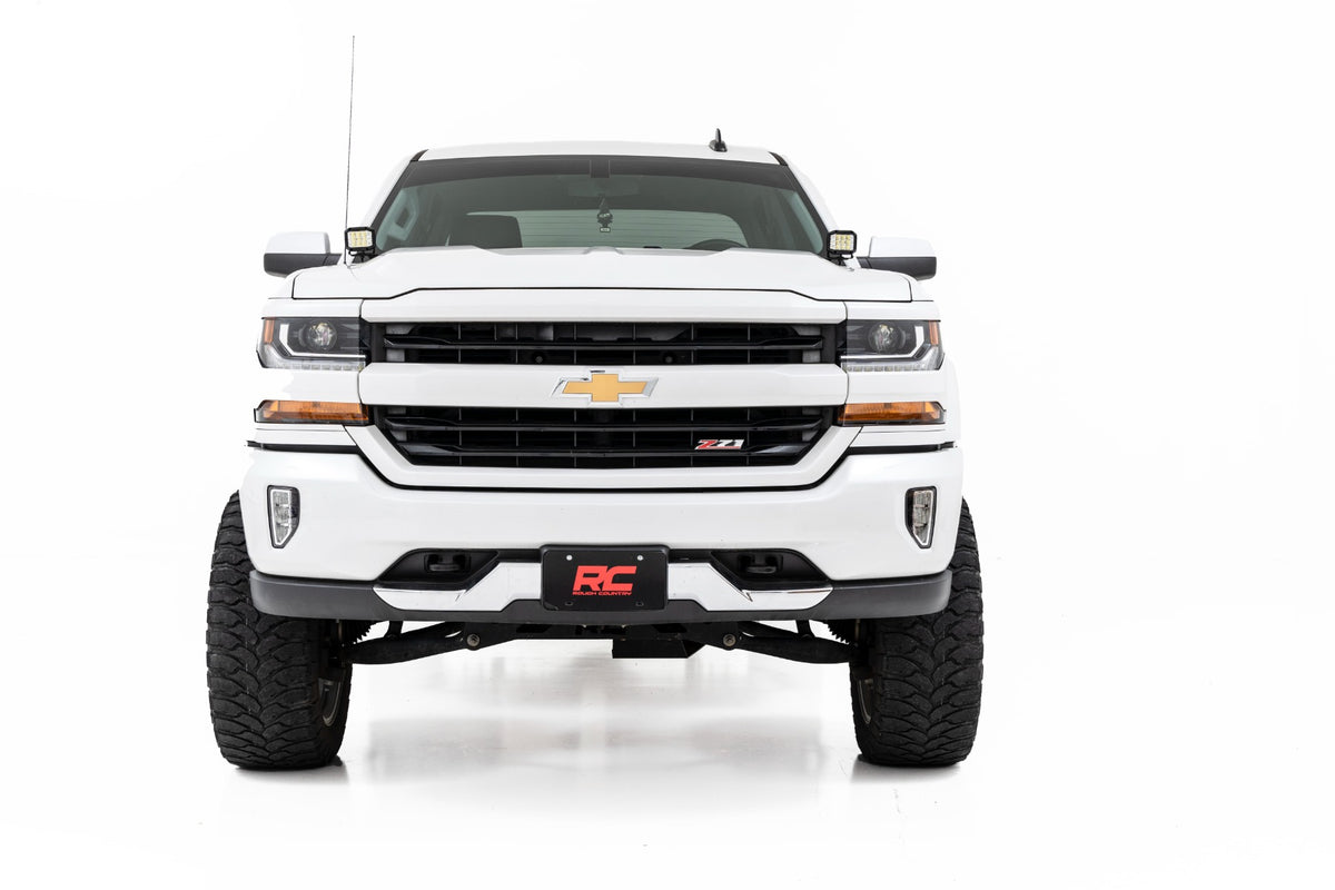 LED Ditch Light Kit | 2in Black Pair | Spot | Chevy/GMC 1500 (14-18 &amp; Classic)