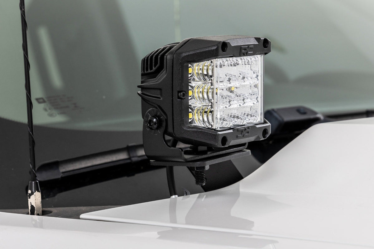 LED Ditch Light Kit | 2in Black Pair | Flood | Chevy/GMC 1500 (14-18 &amp; Classic)