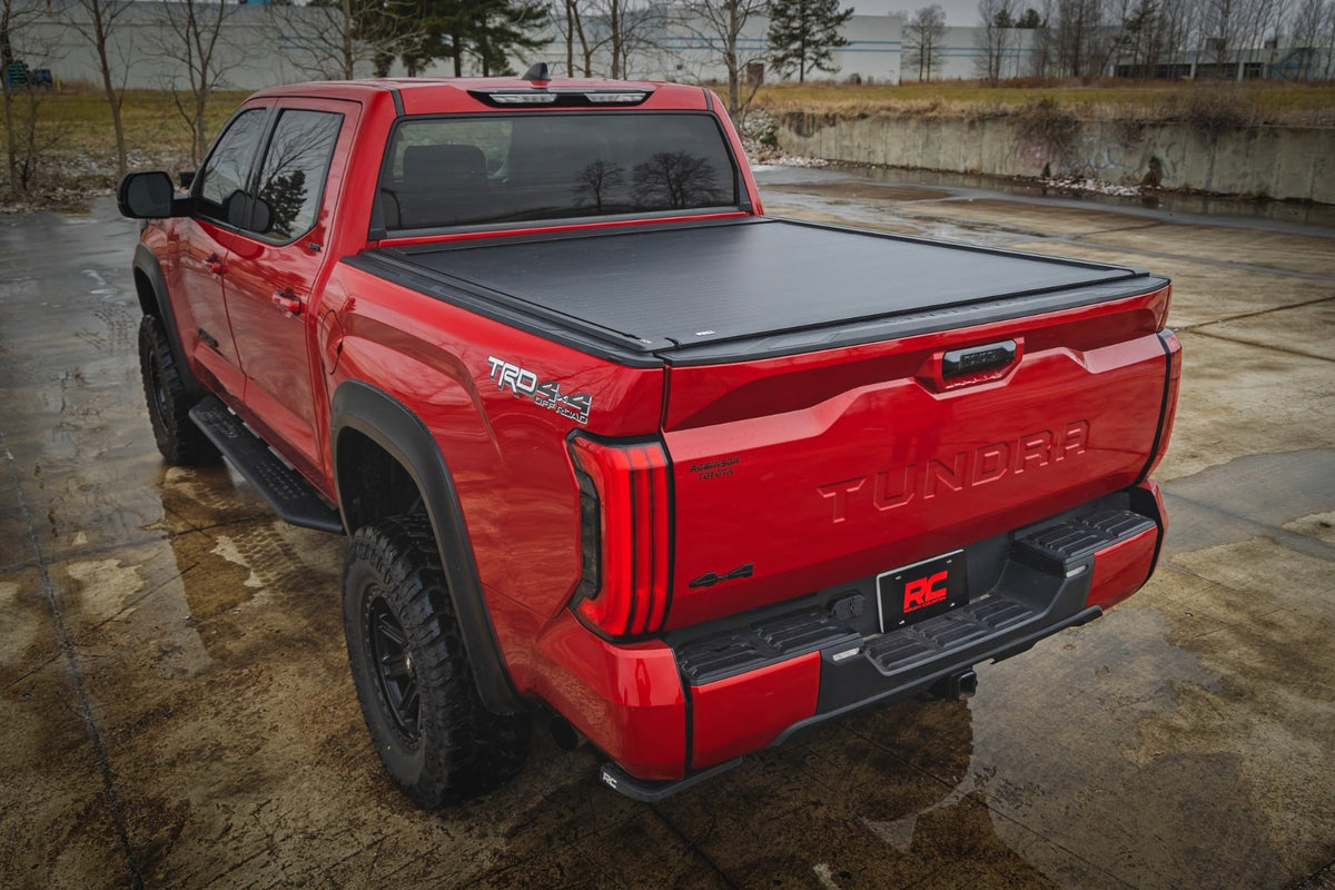 Rough Country - Powered Retractable Bed Cover - 5'7" Bed - Toyota Tundra 2WD/4WD (2022-2026) - 51514551 by Rough Country - al