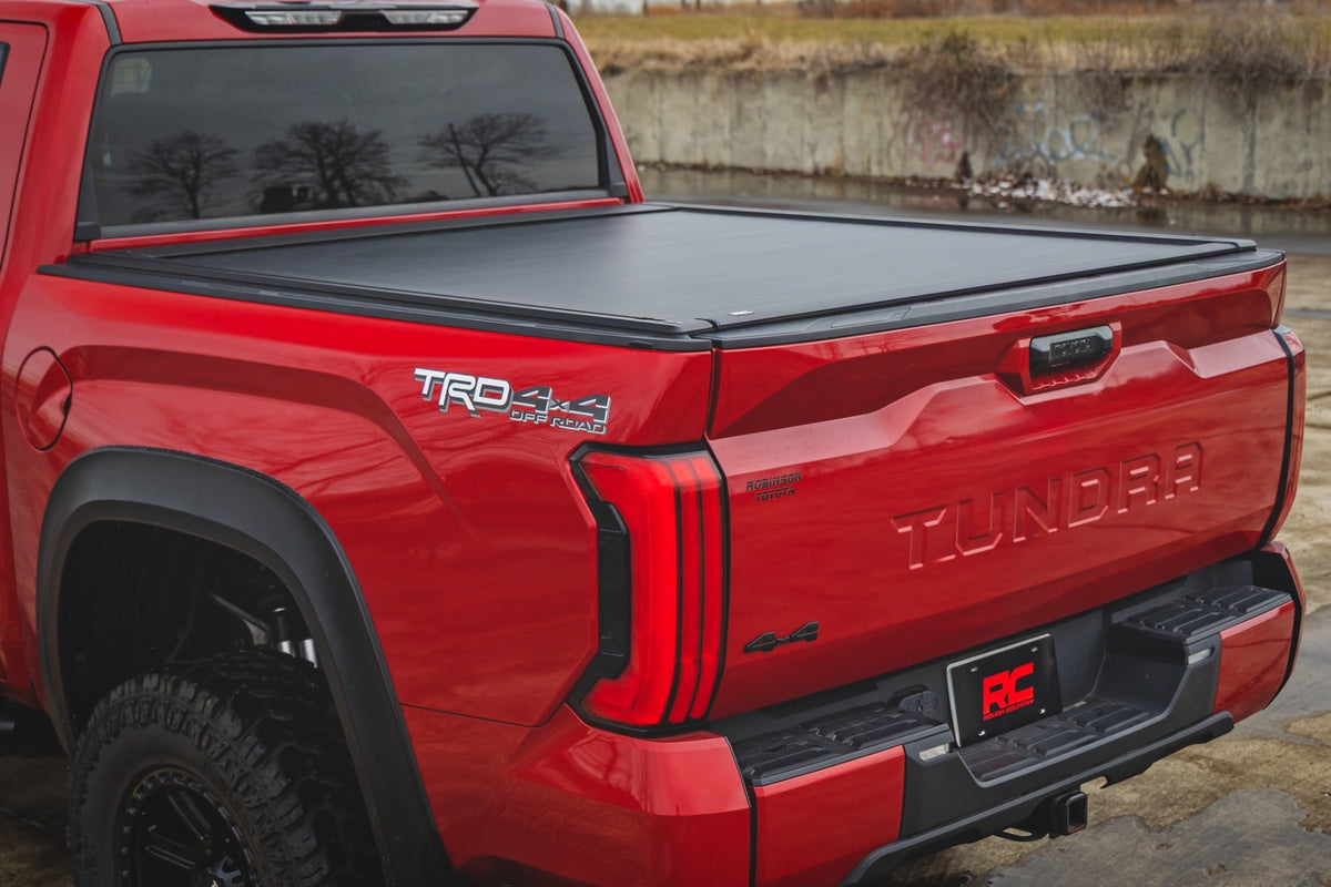 Rough Country - Powered Retractable Bed Cover - 5'7" Bed - Toyota Tundra 2WD/4WD (2022-2026) - 51514551 by Rough Country - in