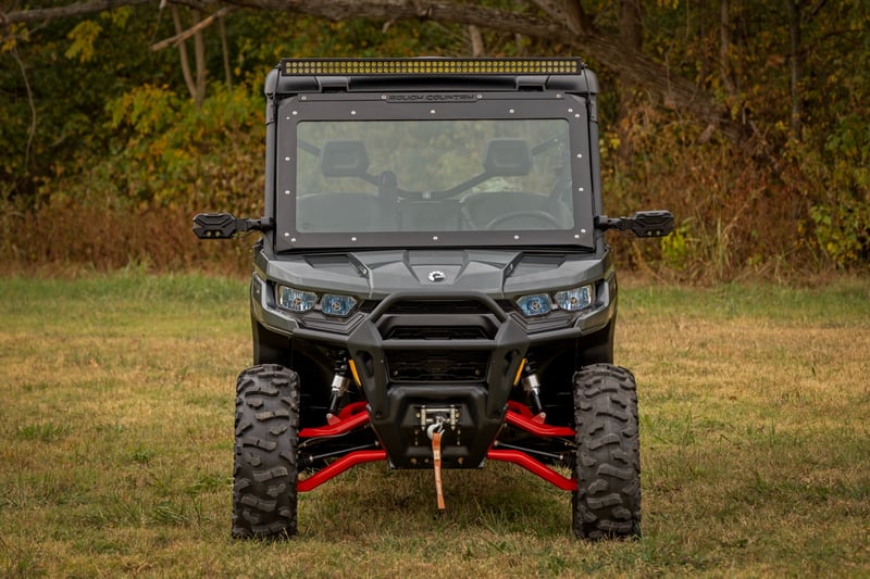 Rough Country - Aluminum Control Arms - High Clearance w/ 2" Forward Offset - Can-Am Defender HD 5/HD 8/HD 9/HD 10 - 97041RED