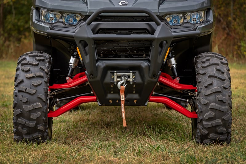 Rough Country - Aluminum Control Arms - High Clearance w/ 2" Forward Offset - Can-Am Defender HD 5/HD 8/HD 9/HD 10 - 97041RED