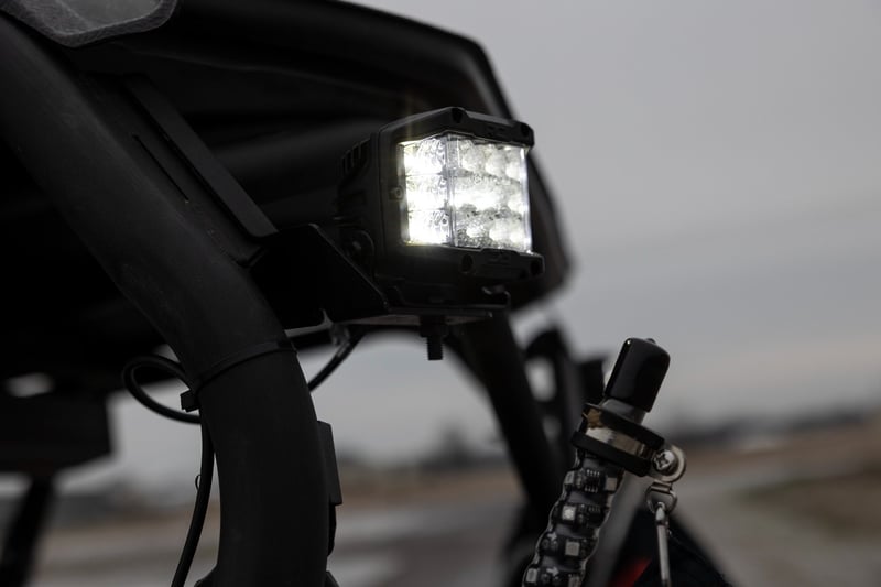 Rough Country - LED Cube Light Kit - 3-inch Osram Wide Angle Series - Rear Facing - Kawasaki Teryx - 94008