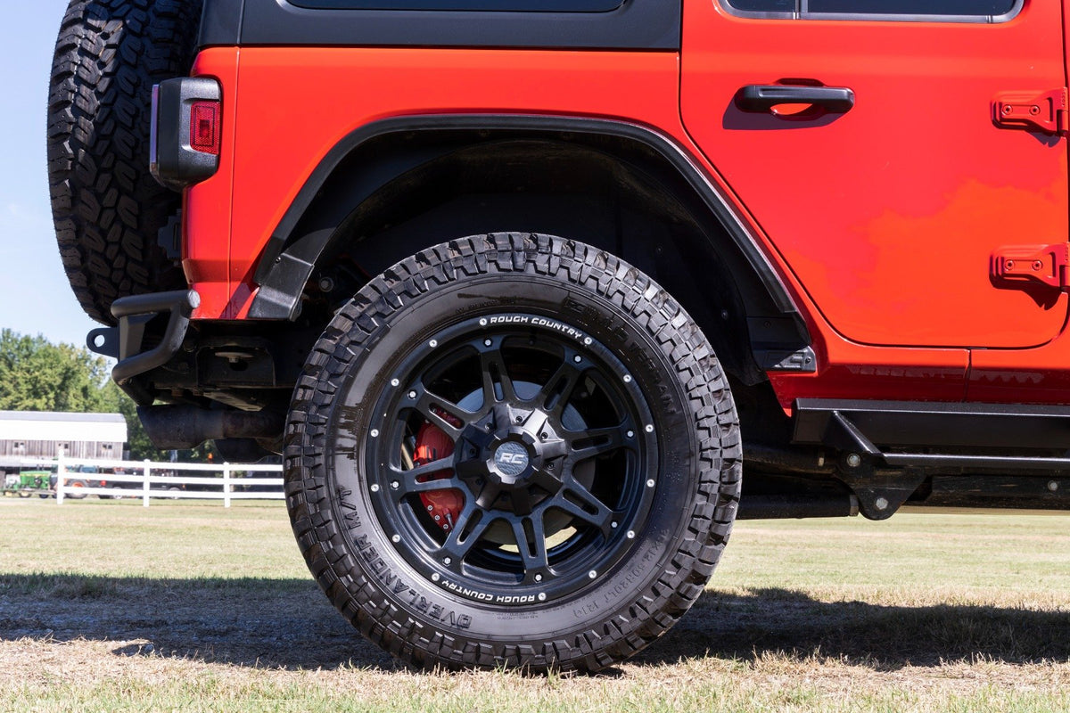 Rough Country - Caliper Covers - Rear - Red - Sport - Jeep Wrangler JL (21-24)/Wrangler Unlimited (18-25) - 711502 by Rough C