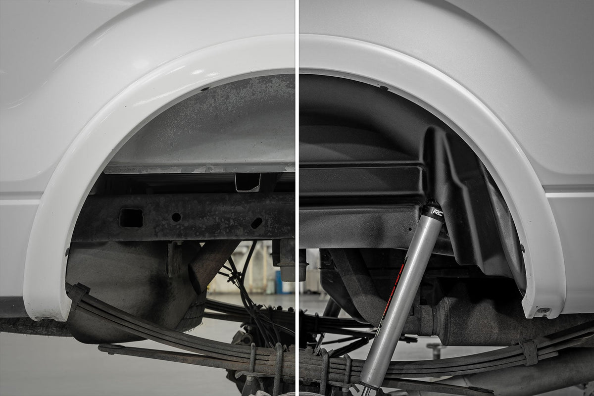 Rough Country - Rear Wheel Well Liners - Ford F-150 2WD/4WD (2004-2014) - 4504A for 2004-2014 Ford F 150 - angle view