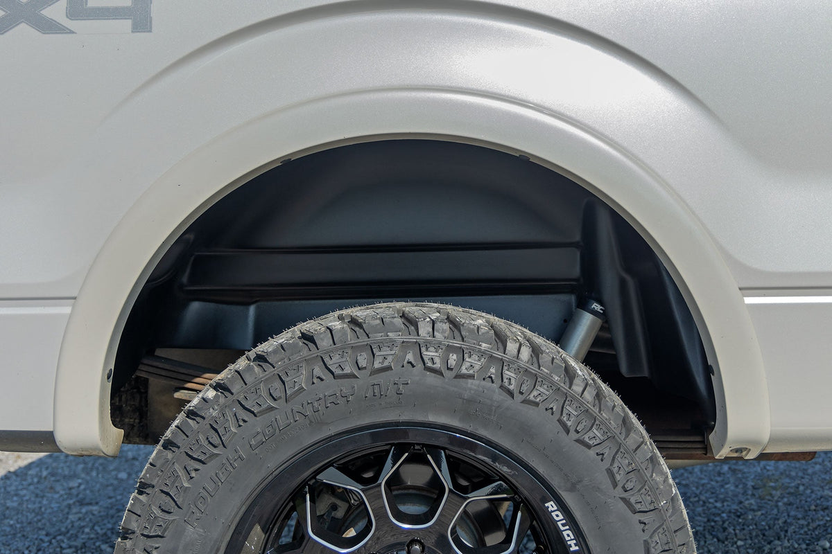 Rough Country - Rear Wheel Well Liners - Ford F-150 2WD/4WD (2004-2014) - 4504A for 2004-2014 Ford F 150 - installed view