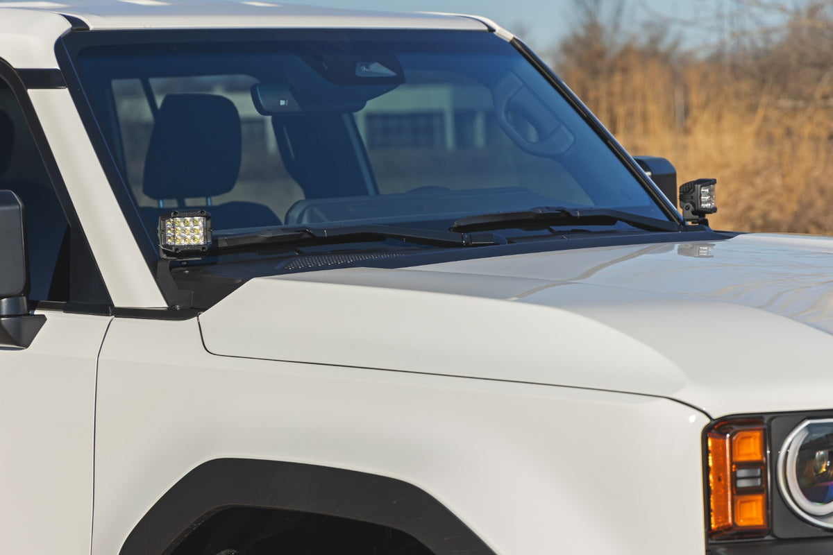 Rough Country - LED Light Kit - Ditch Mount - 2" Black Pair - Flood - Toyota Land Cruiser (24-25) - 72113 by Rough Country - 