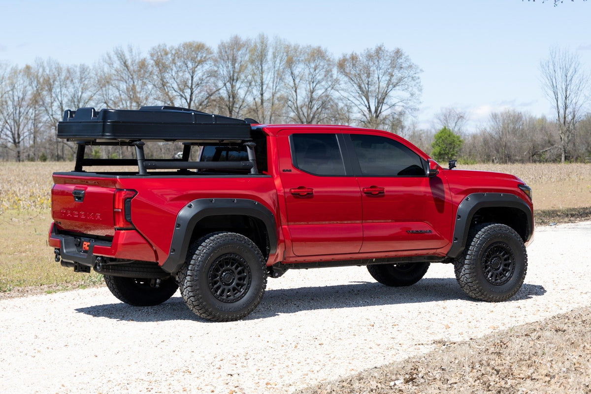 Rough Country - Bed Rack - Half Rack - Aluminum - Toyota Tacoma 2WD/4WD (2024-2025) - 73119 for 2024 Toyota Tacoma - angle vi