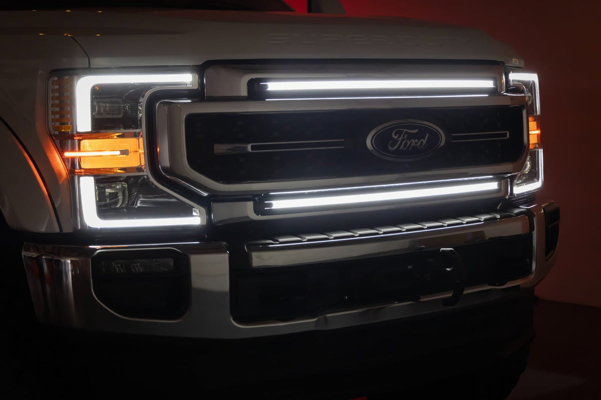 Rough Country - LED Light Kit - Grille Mount - 30 Inch DRL - Ford F-250/F-350 Super Duty (17-22) - 70990 by Rough Country - c