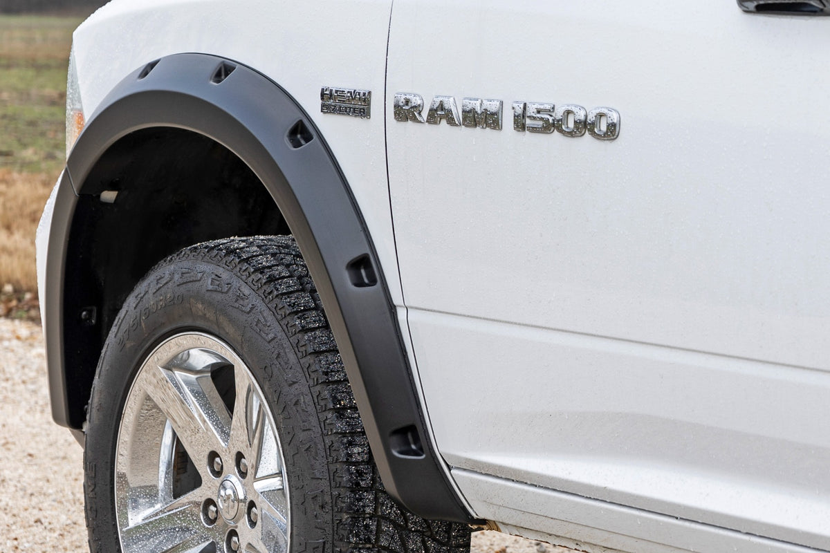 Rough Country - Pocket Fender Flares - Ram 1500 2WD/4WD (2010-2018 & Classic) - F-D10911B for 2019-2023 Ram 1500 Classic - cl