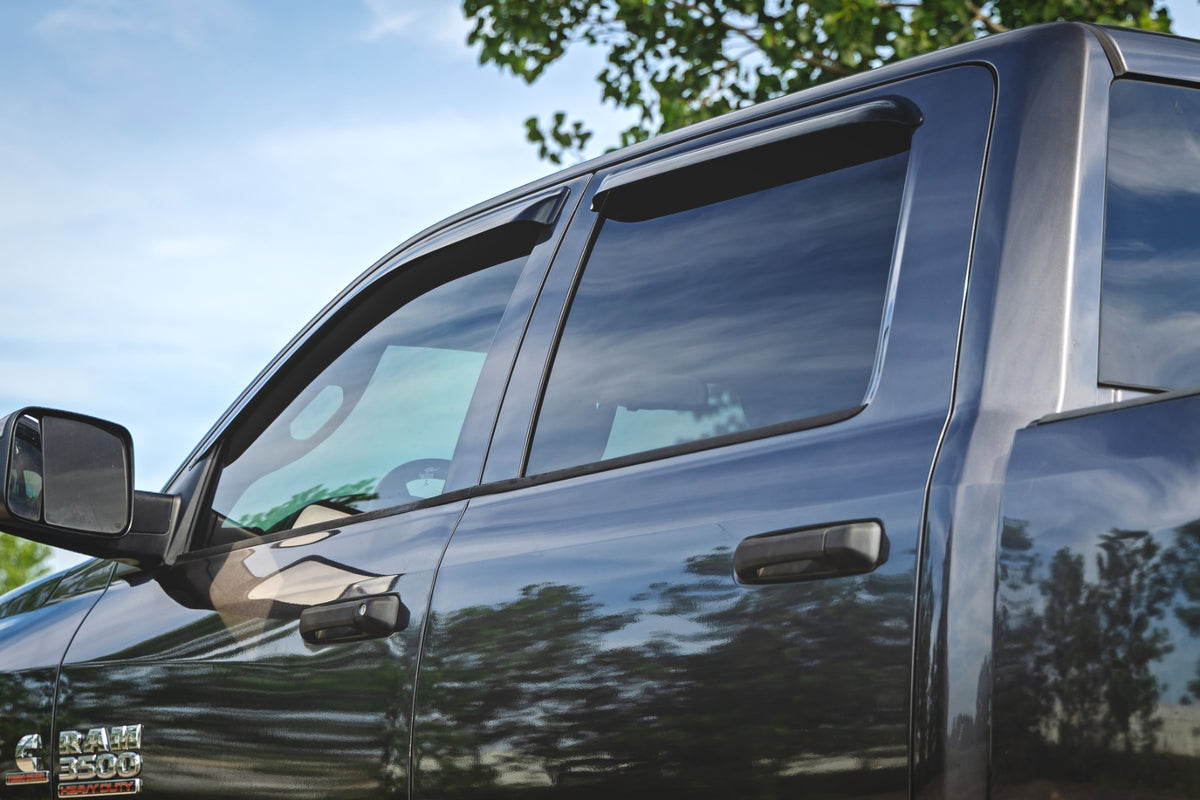 Rough Country - Side Window Deflectors - Tape On Rain Guard - Ram 1500 (09-18) 2500 (10-24) - 942924 by Rough Country - insta
