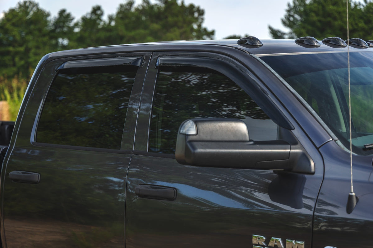 Rough Country - Side Window Deflectors - Tape On Rain Guard - Ram 1500 (09-18) 2500 (10-24) - 942924 by Rough Country - close
