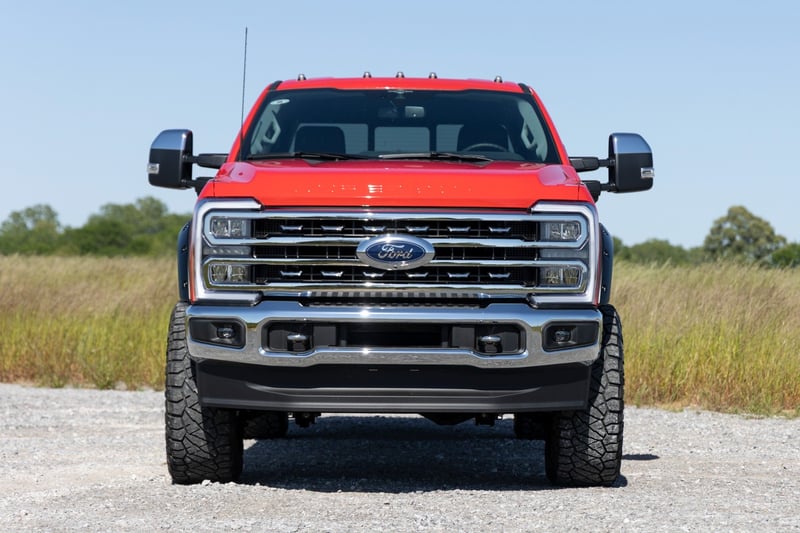 Rough Country - Pocket Fender Flares - PQ Race Red - Ford F-250/F-350 Super Duty 2WD/4WD (2023-2025) - F-F20231-PQ