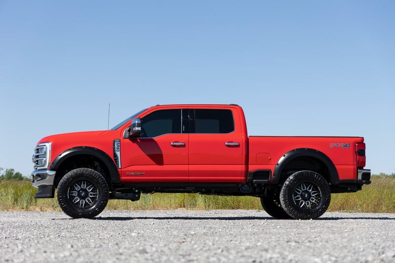 Rough Country - Pocket Fender Flares - PQ Race Red - Ford F-250/F-350 Super Duty 2WD/4WD (2023-2025) - F-F20231-PQ