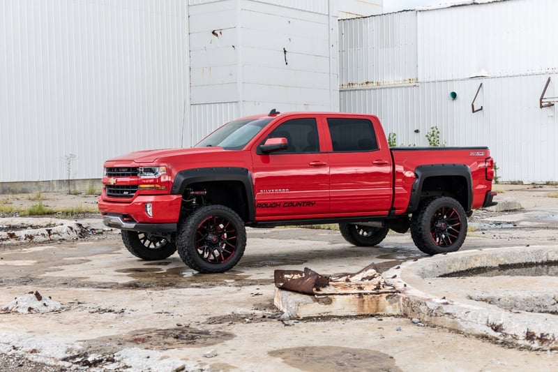Rough Country - Pocket Fender Flares - 5'9" Bed - GCN Victory Red - Chevy Silverado 1500 (14-18)/Silverado 2500 HD (15-19) - F-C11413A-GCN