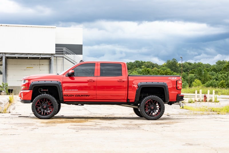 Rough Country - Pocket Fender Flares - 5'9" Bed - GCN Victory Red - Chevy Silverado 1500 (14-18)/Silverado 2500 HD (15-19) - F-C11413A-GCN