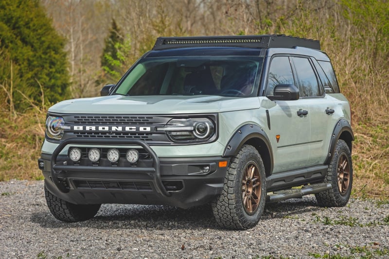 Rough Country - Nudge Bar - Black Series w/ White DRL - Badlands - Ford Bronco Sport 4WD (2021-2024) - 51156