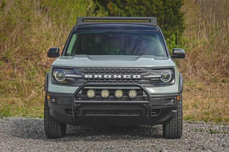 Rough Country - Nudge Bar - Black Series w/ White DRL - Badlands - Ford Bronco Sport 4WD (2021-2024) - 51156