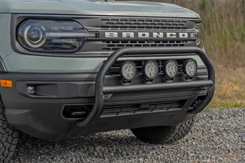 Rough Country - Nudge Bar - Black Series w/ White DRL - Badlands - Ford Bronco Sport 4WD (2021-2024) - 51156