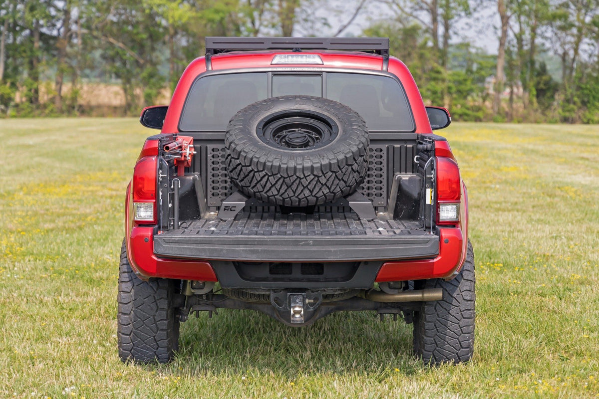 Bed Mount Spare Tire Carrier | Universal (5x5.5 6x5.5 6x135 &amp; 5x5.0 Bolt Patterns)