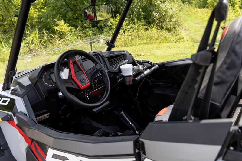 Rough Country - Passenger Grip Handle Dual Cup Holder - Polaris RZR S 570/RZR S4 1000 - 93058 by Rough Country - additional v