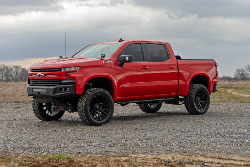 Rough Country - OV2 Running Boards - Side Step Bars - Crew Cab - Chevy/GMC 1500/2500HD (19-26) - 14009