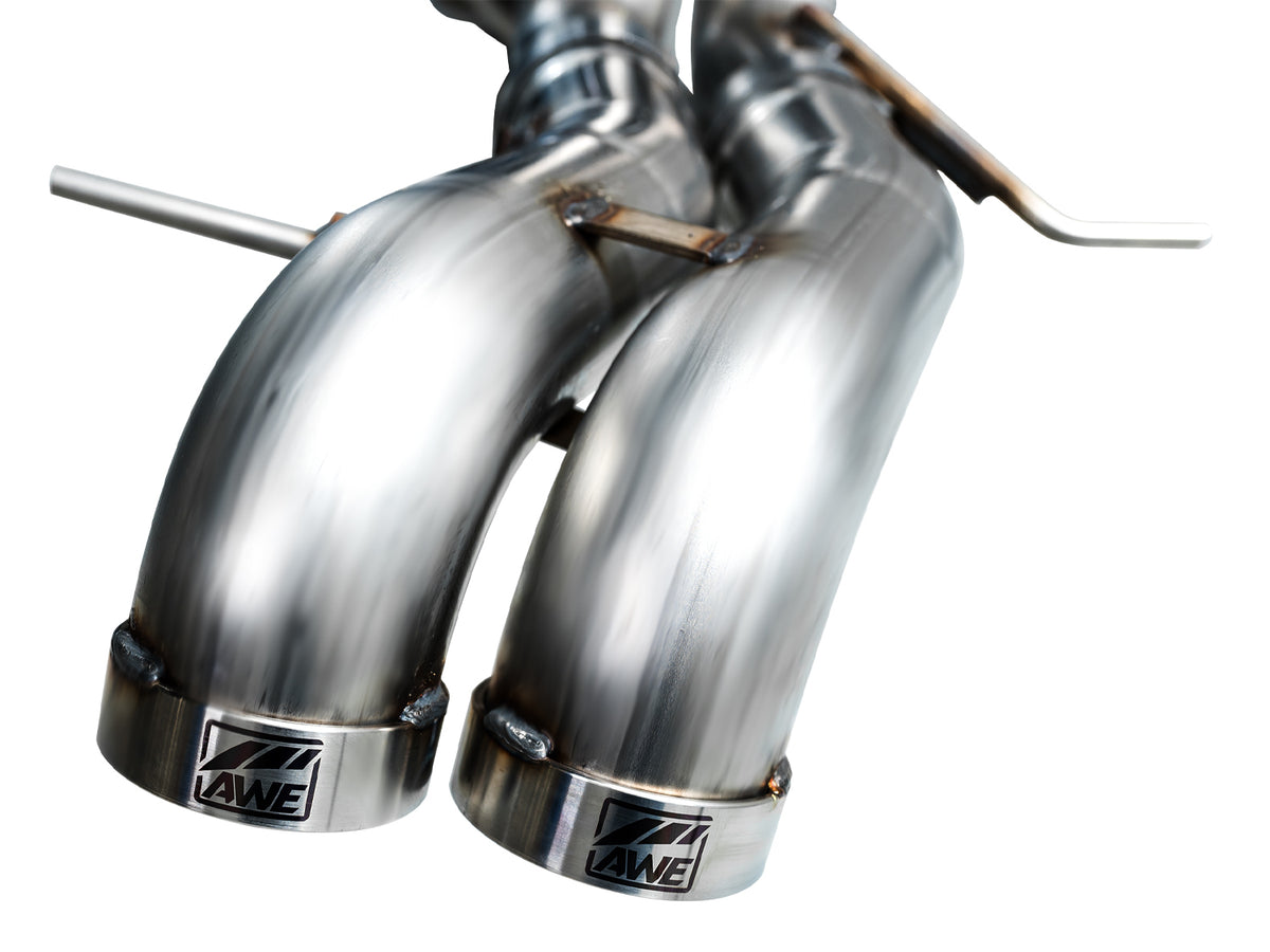 AWE Tuning 22-24 Ford Bronco Raptor 4WD Dual BashGuards Cat-Back SwitchPath Exhaust (No Tips) - 3025-31327