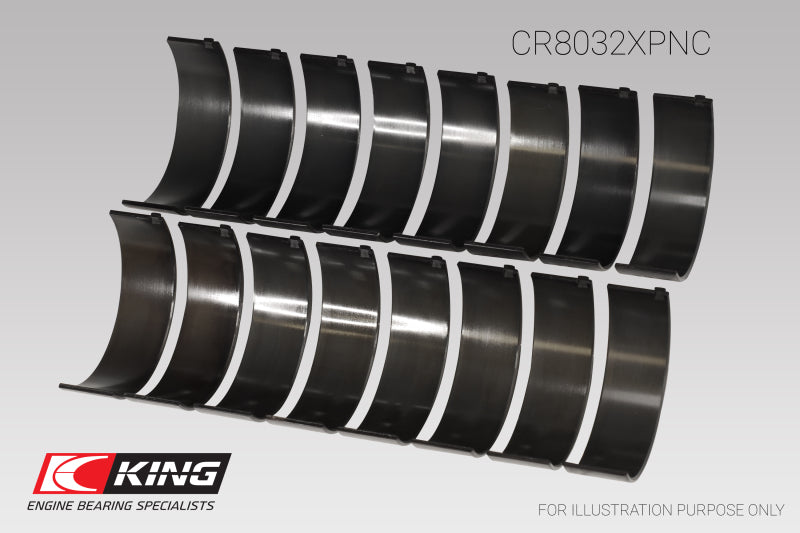 King Chrysler 345/ 370 16V (Size 0.25) pMaxBlack Coated Connecting Rod Bearing Set - CR8032XPNC0.25