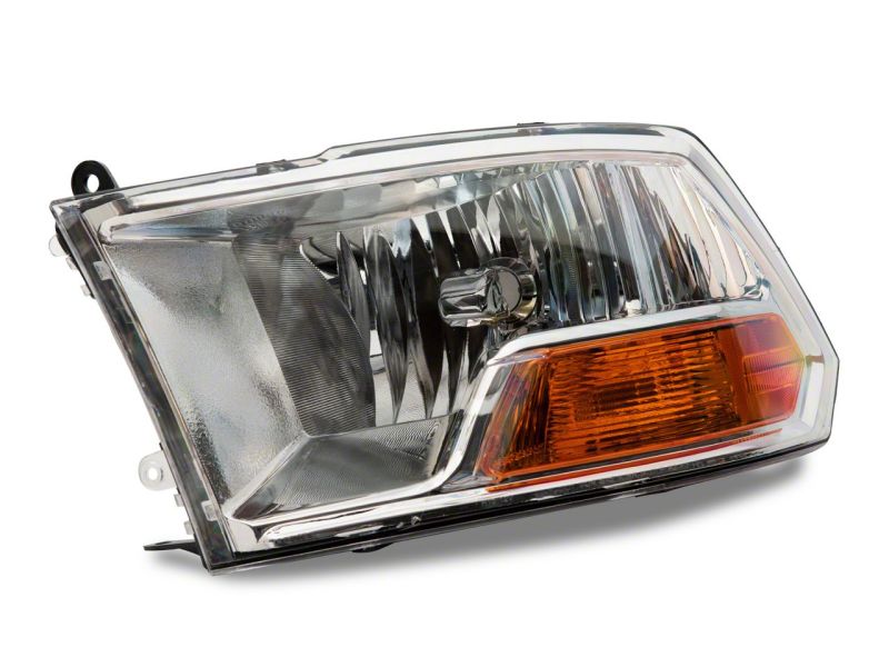 Raxiom 09-18 Dodge RAM 1500 Axial OEM Rep Headlights w/ Single Bulb- Chrome Housing (Clear Lens) - R118018
