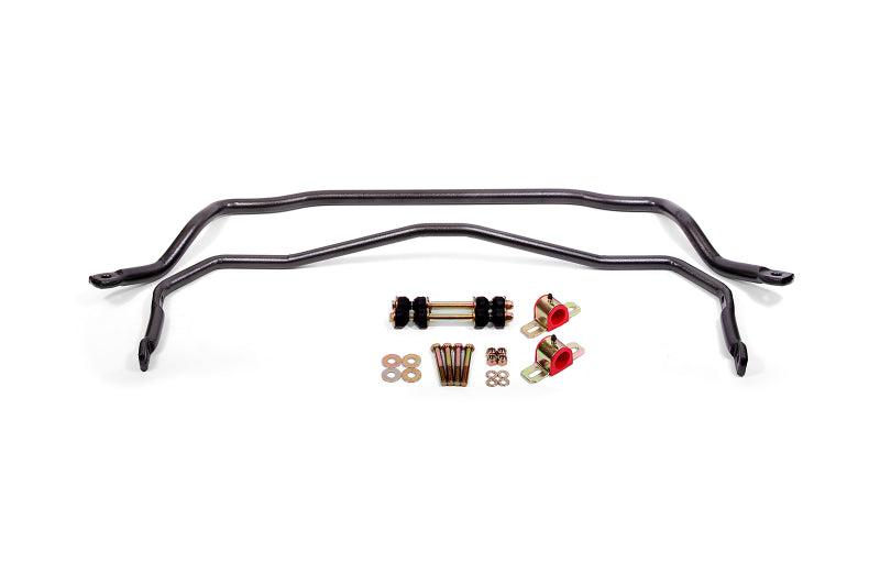 BMR 64-72 A-Body Front & Rear Sway Bar Kit w/ Bushings - Black Hammertone - SB028H