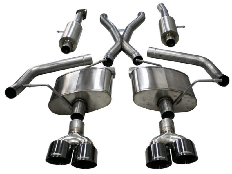 Corsa 2018-2023 Ford Mustang GT Convertible Sport Axle-Back Exhaust w/ Black PVD 4in Tips - 21050BLK