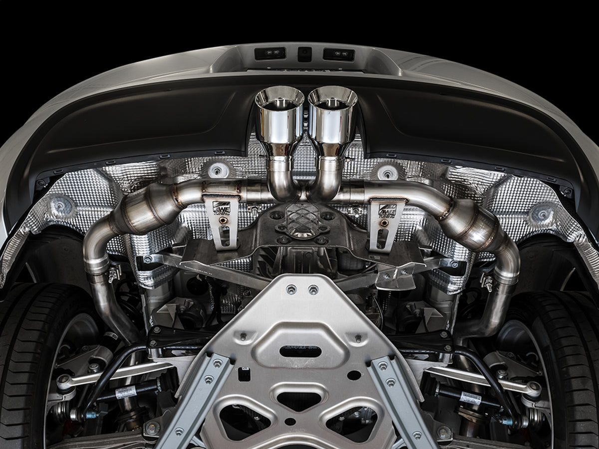 AWE Tuning Porsche 718 Boxster / Cayman Touring Edition Exhaust - Chrome Silver Tips - 3015-32080