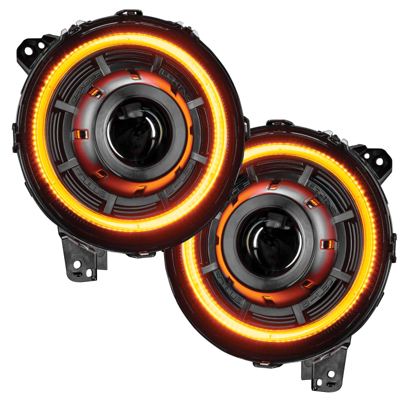 Oracle Jeep JL/Gladiator JT Oculus Bi-LED Projector Headlights - Amber/White Switchback SEE WARRANTY - 5839-023