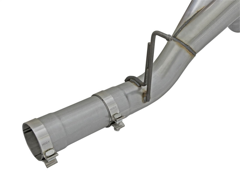aFe LARGE Bore HD 4in Dual DPF-Back SS Exhaust w/Polished Tip 16-17 GM Diesel Truck V8-6.6L (td) LML - 49-44080-P