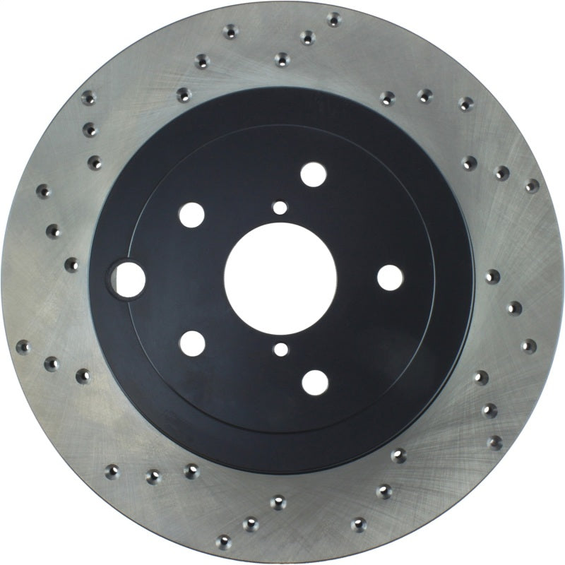 StopTech 08-17 Subaru WRX Cryo Drilled Sport Right Rear Rotor - 128.47030CR