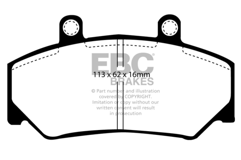 EBC 85-93 Volvo 740 2.1 (Bendix) Yellowstuff Front Brake Pads - DP4800R