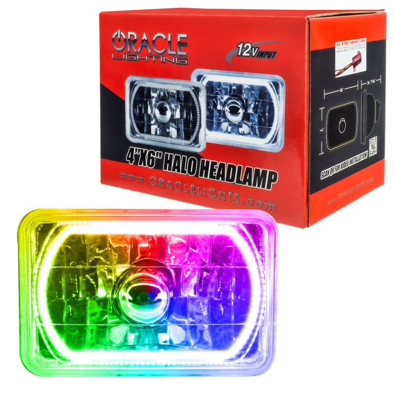 Oracle Pre-Installed Lights 4x6 IN. Sealed Beam - ColorSHIFT Halo SEE WARRANTY - 6909-333