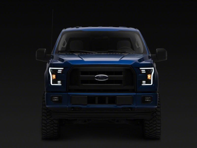 Raxiom 15-17 Ford F-150 G3 Projector Headlights w/ LED Accent- Blk Housing (Clear Lens) - T542837