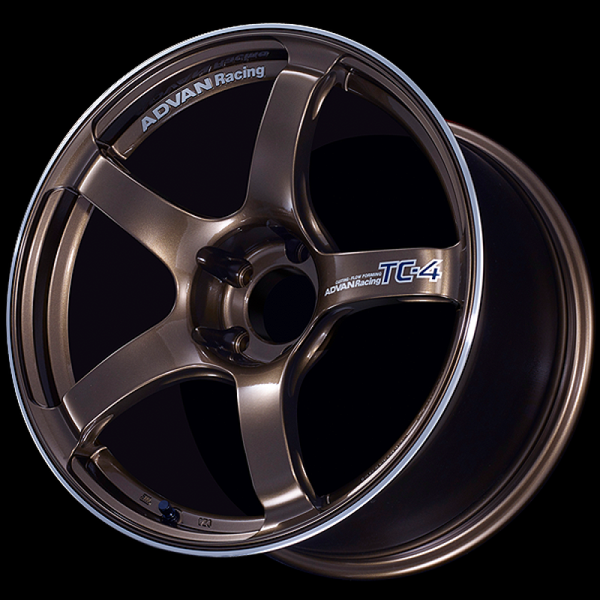 Advan TC4 18x8 +47 5-100 Racing Umber Bronze & Ring Wheel - YAD8G47DUAR by Advan