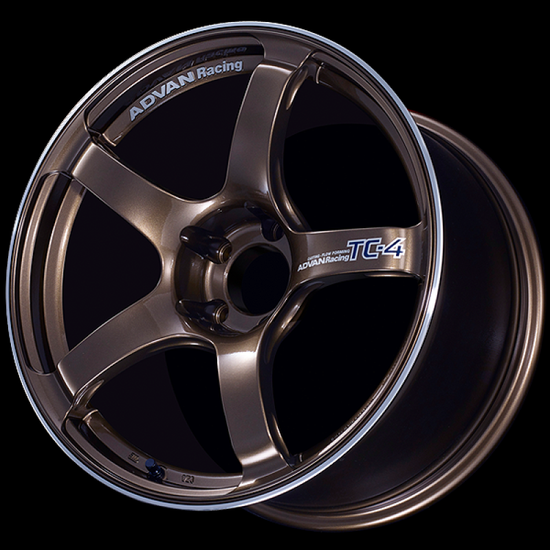 Advan TC4 18x8.5 +45 5-114.3 Racing Umber Bronze &amp; Ring Wheel - YAD8H45EUAR