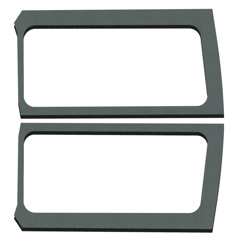 DEI 18-23 Jeep Wrangler JL 2-Door Boom Mat Rear Side Window Trim - 2 Piece - Gray - 50269