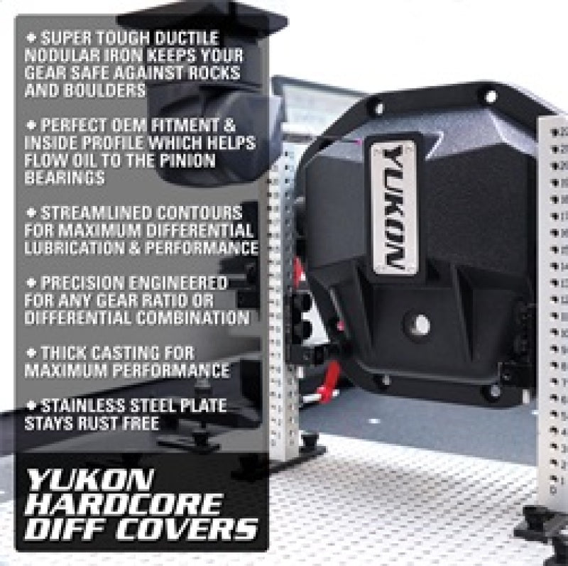 Yukon Gear Hardcore Front Nodular Iron Cover for Jeep Wrangler JL Dana 44/210mm - YHCC-D44JL-FRONT