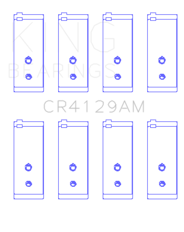 King Engine Bearings Toyota 18R/21R (Size +0.75mm) Connecting Rod Bearing Set - CR4129AM0.75