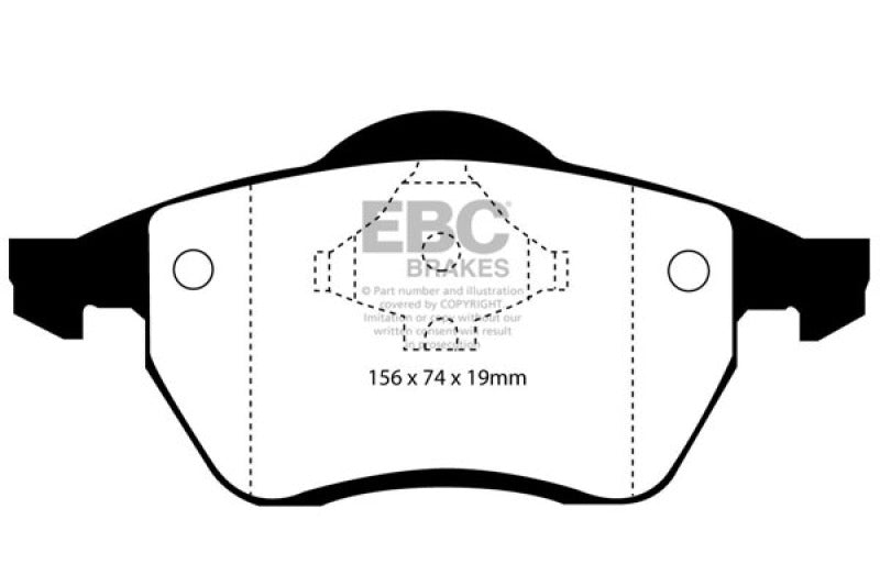 EBC 96-98 Audi A4 1.8 Turbo (B5) Ultimax2 Front Brake Pads - UD836