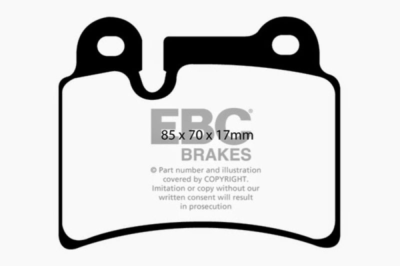 EBC 06-09 Volkswagen Touareg 3.6 (2 pin holes at top of backplate) Redstuff Rear Brake Pads - DP31944C